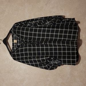 Faded Glory Black/White Plaid